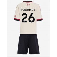 Stroje piłkarskie Liverpool Andrew Robertson #26 Koszulka Wyjazdowej dla dzieci 2025-26 Krótki Rękaw (+ szorty)